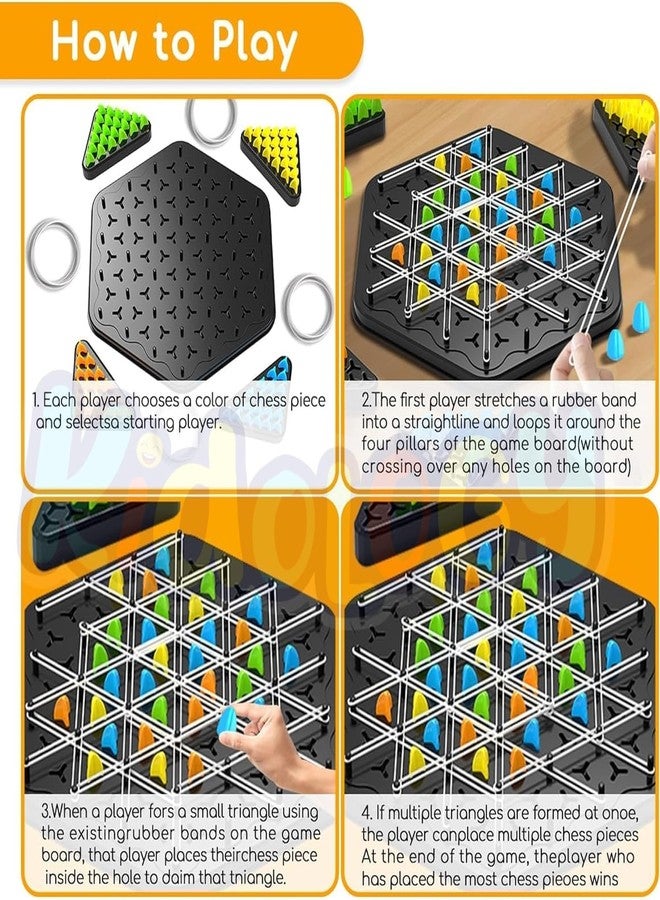 NIL JO Chain Triangle Chess Game Wooden Peg Solitaire Board - Classic Triangle Jump Game with 15 Pegs, Brain Teaser Strategy Puzzle for Kids & Adults, Educational Travel & Family Game - Image 5